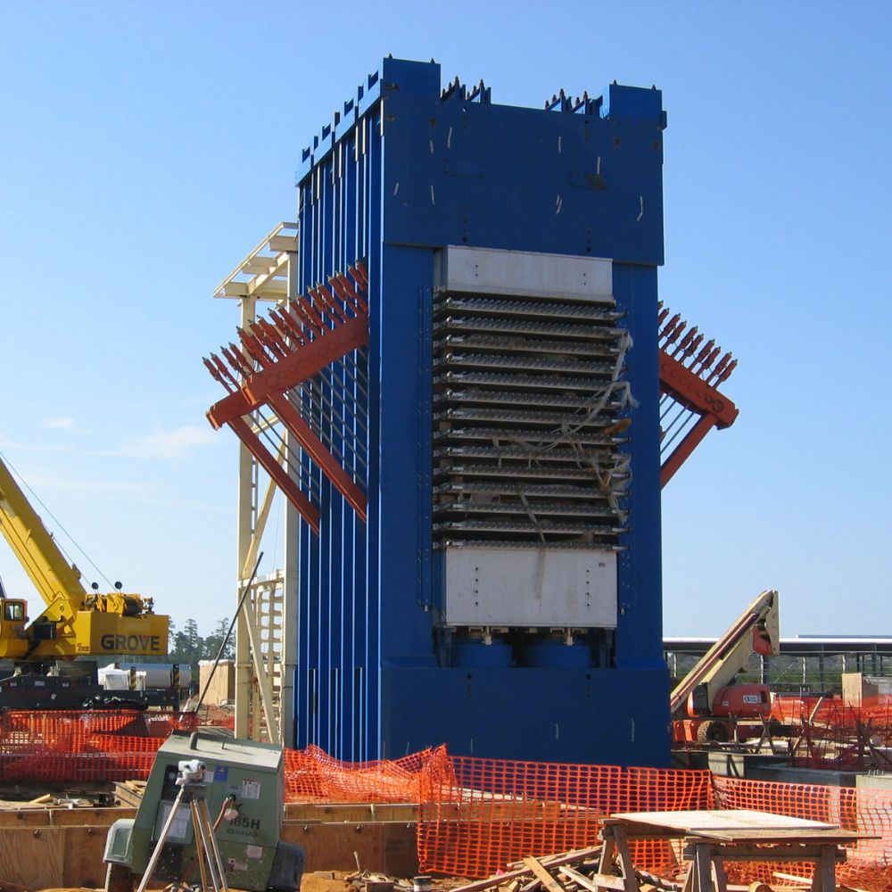Platen Structure in construction site.