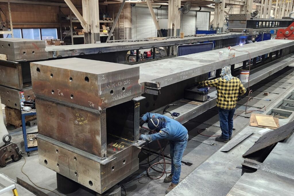 Dieffenbacher welding mid-welding.